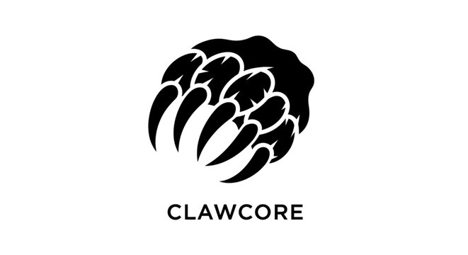 Clawcore bear paw print logo.