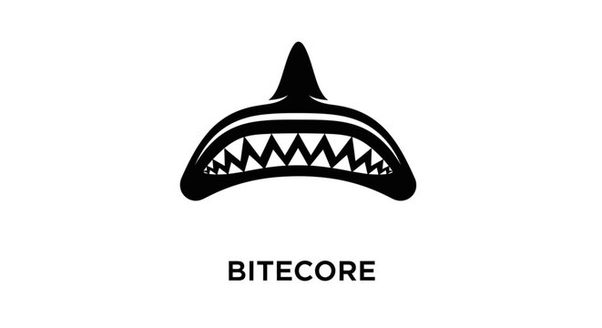 Shark Bite Core Logo Design.