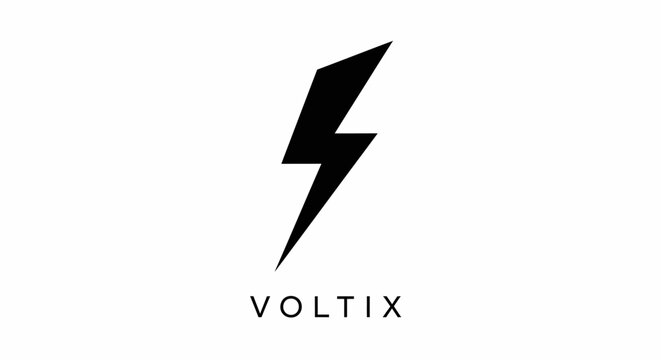 Voltix Electric Lightning Bolt Logo.