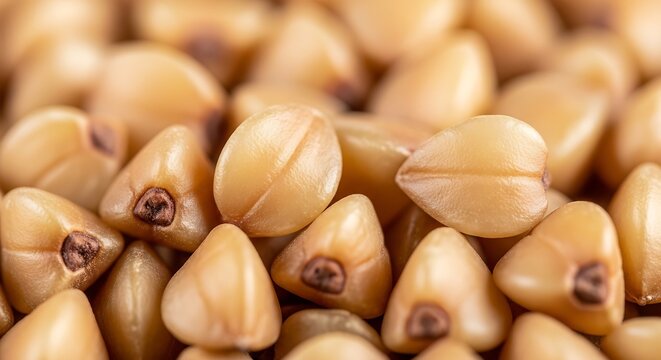 Close-up of wheat grain kernels heap.