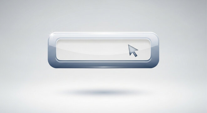 Floating Search Bar with Cursor Icon in Modern Design.