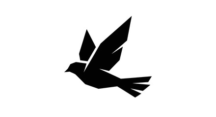 Obraz premium Stylized Silhouette of a Bird in Flight.