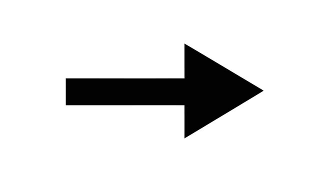 Simple Black Arrow Pointing to the Right Direction.
