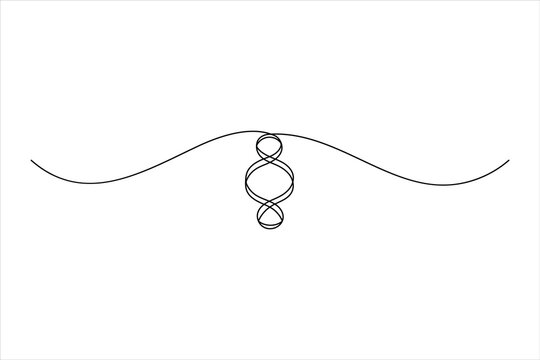 Elegant one-line art of a wedding ring with a decorative infinity twist. Minimalist, thin-stroke design for luxury branding and bridal stationery.