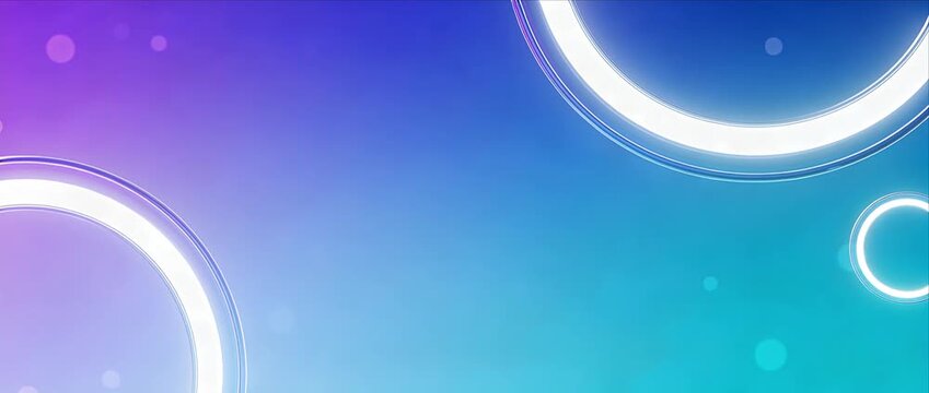 Abstract background neon circle gradient futuristic ring light design with smooth bokeh glow modern blue purple teal backdrop minimal wallpaper creative template digital art style soft glowing pattern