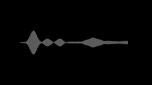 Modern Sound Signal Wave Animation with Abstract Technology Design