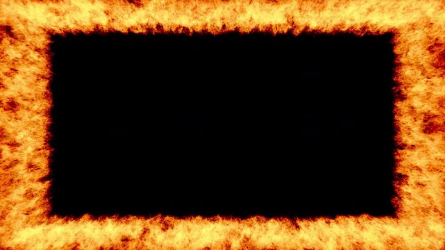 VFX Fire Frame Border 5 Seconds Loop 30fps Animation3