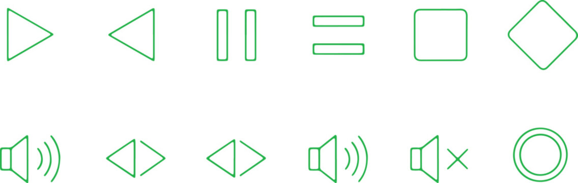 Exploring the diverse symbols used in media controls and user interface design to enhance functionality and user experience in digital platforms