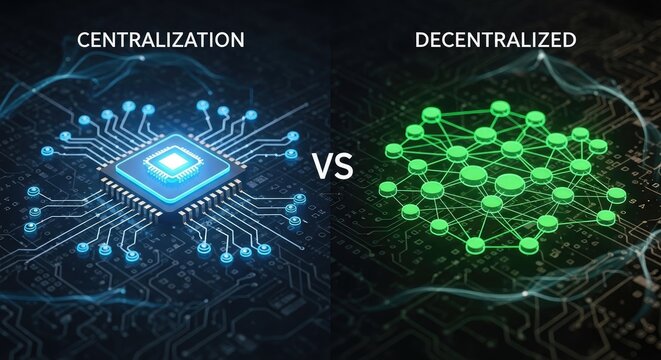 Centralization vs decentralization blockchain network comparison