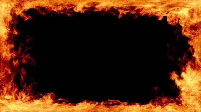 VFX Fire Frame Border 5 Seconds Loop 30fps Animation2