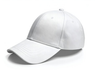 Fototapeta premium Plain white baseball cap, simple design