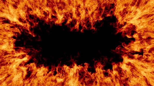 VFX Fire Frame Border 5 Seconds Loop 30fps Animation5