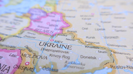 Ukraine Map Detail, European Travel Destination © Passionwith