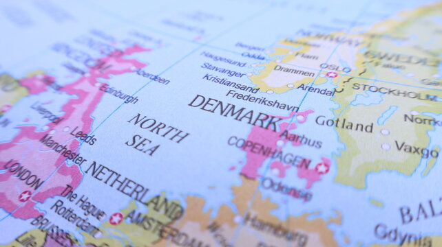 Map of Denmark and Surrounding Countries: Europe Travel Destinations