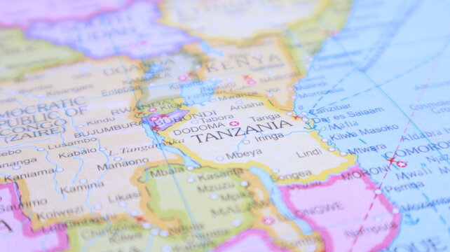 Map of Tanzania and East Africa for Travel and Educational Purposes
