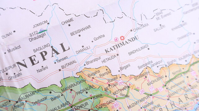 Map of Nepal, Travel Destination in Asia