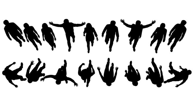 Collection of Silhouettes of People in Various Poses.