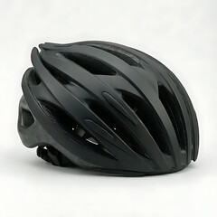 Fototapeta premium cycling helmet rotated side angle isolated on white background
