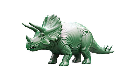 Fototapeta premium Green Triceratops Dinosaur Model