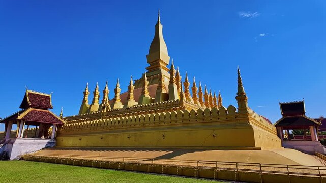 Pha That Luang, the iconic golden stupa in Vientiane, Laos, is the most important national symbol and a sacred Buddhist monument representing the spiritual heart and cultural heritage of Laos.