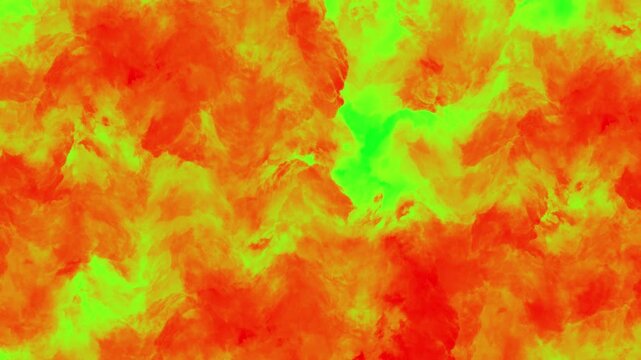 Dense Fire Explosion on Green Screen, Realistic Burning Flames Chroma Key VFX Animation