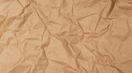 Obraz premium Crumpled Rough Texture of Brown Kraft Paper Background Surface