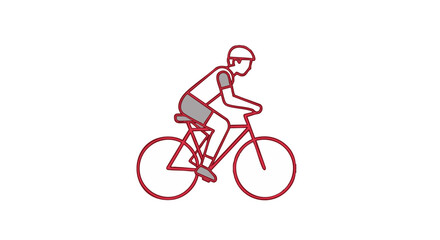 Fototapeta premium Person riding a bicycle