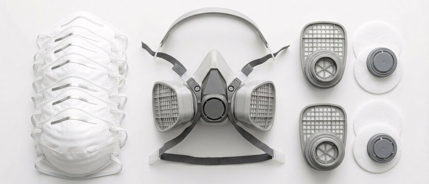 A disassembled white and gray kitchen appliance on a white surface isolated on white background