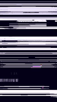 Vertical 4K Electromagnetic Glitch Transition Effect Overlay