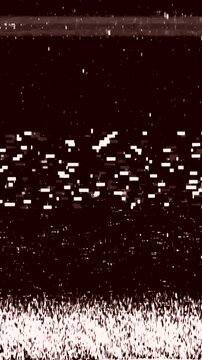 Vertical 4K Transmission Cutout Glitch Transition Effect Overlay