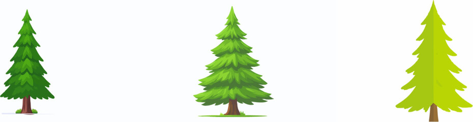 Fototapeta premium Digital Evergreen: A Vibrant Pine Tree in the Snow