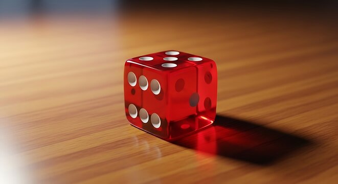 red dice on a black background