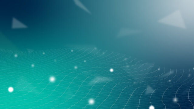 16:9_Network_polygon_green and blue background