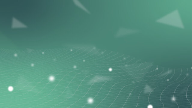 16:9_Network_polygon_green background