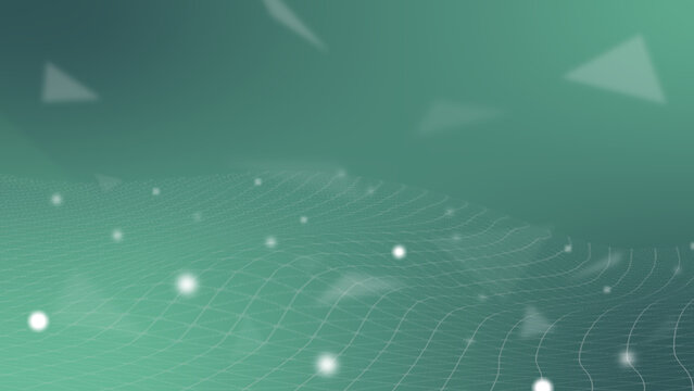 16:9_Network_polygon_green background