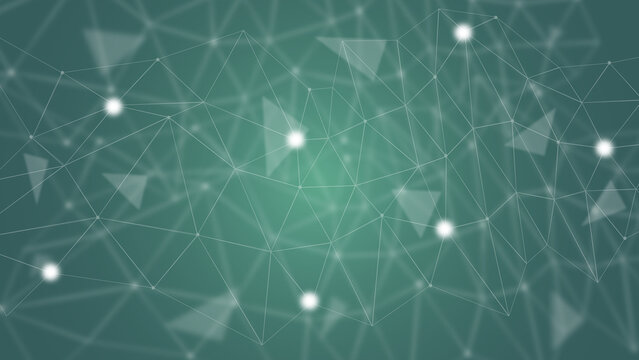 16:9_Network_polygon_green background