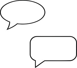Fototapeta premium Two empty speech bubbles for dialogue or quotes