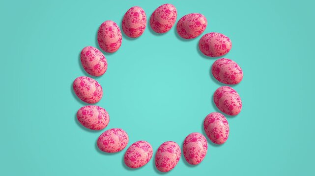 Happy ester day eggs wreath bakground