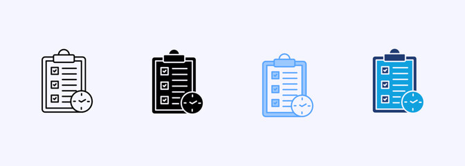 Fototapeta premium Planning Icon Set Multistyle Various Collection Element For Design