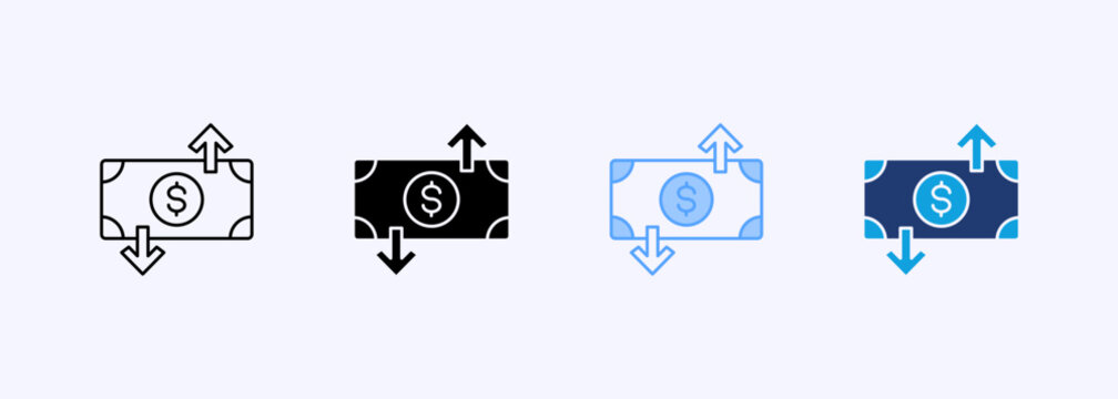 Deficit Icon Set Multistyle Various Collection Element For Design