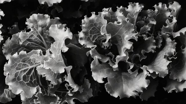 Close-up of leaf pattern, suitable for backgrounds and textures.