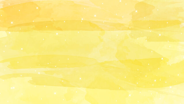 キラキラした輝きと黄色の水彩背景
Sparkling shimmer and a yellow watercolor background