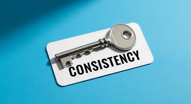 Key to Consistency A Clear Symbol of Reliability and Steadfastness