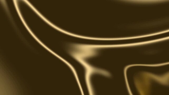 Smooth, abstract golden liquid waves flow with luminous caustics on a dark background, evoking luxury and elegance. Ideal for upscale marketing, advertising, or presentations.
