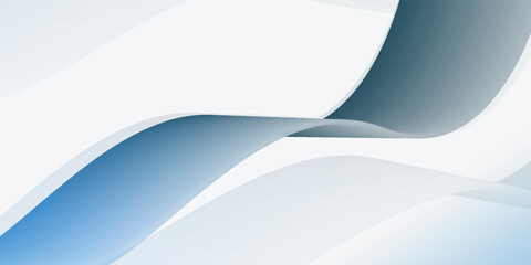 Fototapeta premium Minimal elegant abstract background with smooth blue gradient wave on a clean light backdrop. Modern and professional design with soft flowing curves