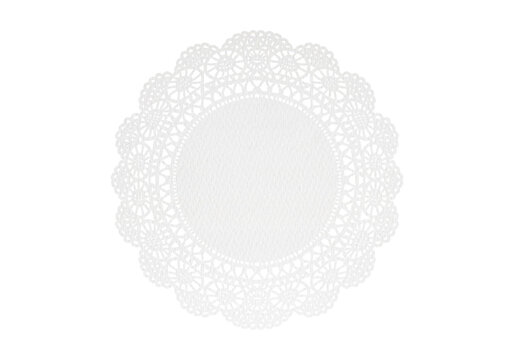 White Paper Lace Doily for Retro Cafe and Restaurant Table Setting-300dpi-