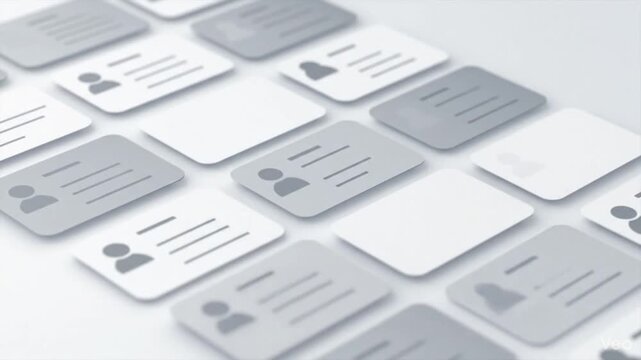 Minimalist 3D User Profiles and Identity Cards Network