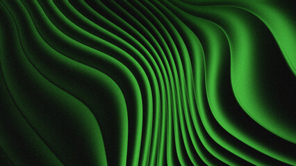 Fototapeta premium Dynamic Green Wave Abstract Background with Subtle Grain Texture and Cinematic Light.