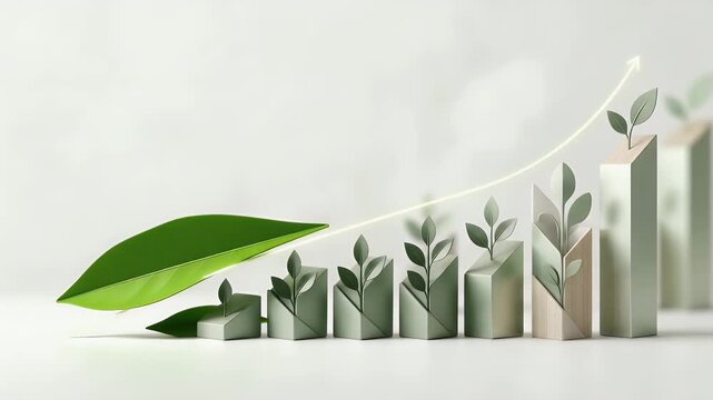 Refined wallpaper design featuring minimalist financial visuals inspired by sustainable investment with ample empty space for digital overlays supporting analysis of ecofriendly portfolios and green c