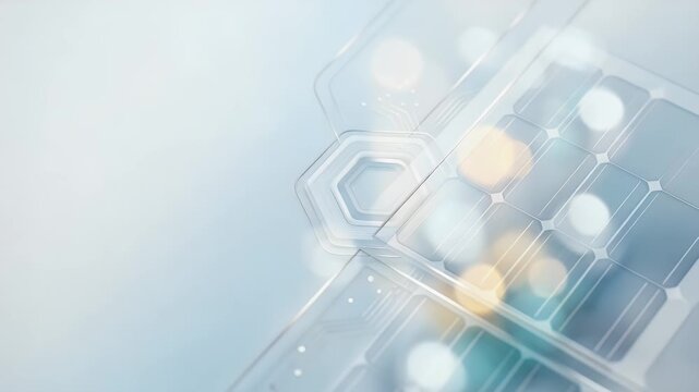 Refined wallpaper design featuring minimalist abstract elements inspired by solar power with broad empty space for digital overlays and academic annotations supporting advanced photovoltaic technology